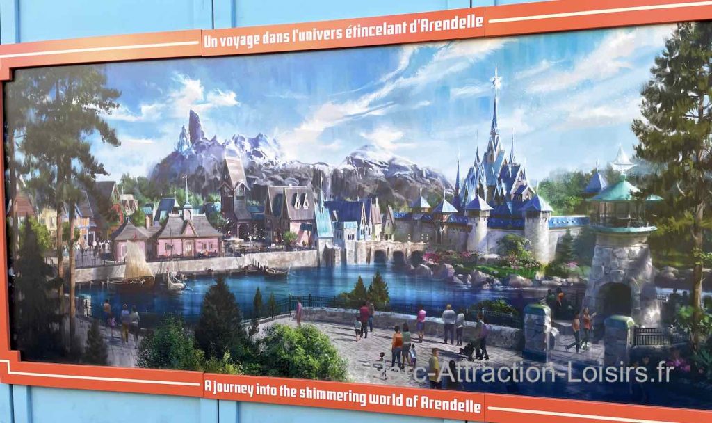 chantier reine des neiges chateau Arendelle à Disney Studios