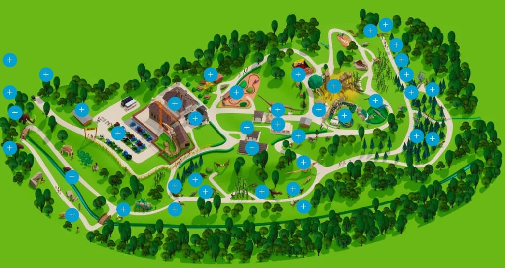 Plan parc Dino Zoo