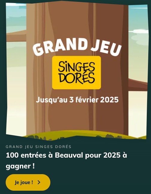 jeu pour gagner des entrées gratuits au zoo de Beauval